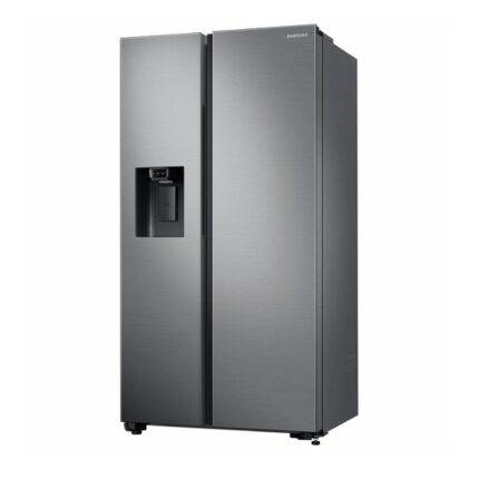 Samsung 635 Ltrs Side by Side Refrigerator w/ Water Dispenser & Ice Maker, SpaceMax Technology, Silver, RS64R5111M9