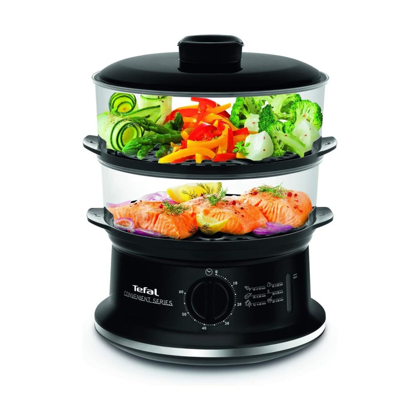 Tefal 6 liter Steam cooker 900 watts steamer with timer Tefal 6 liter Steam cooker 900 watts steamer with timer