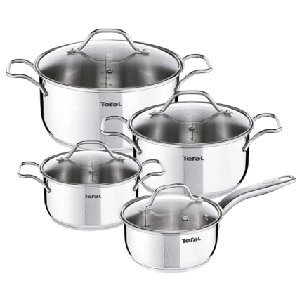 TEFAL Intuiton 5 Pcs Induction Pots and Pan Set, Stainless Steel, A702S885