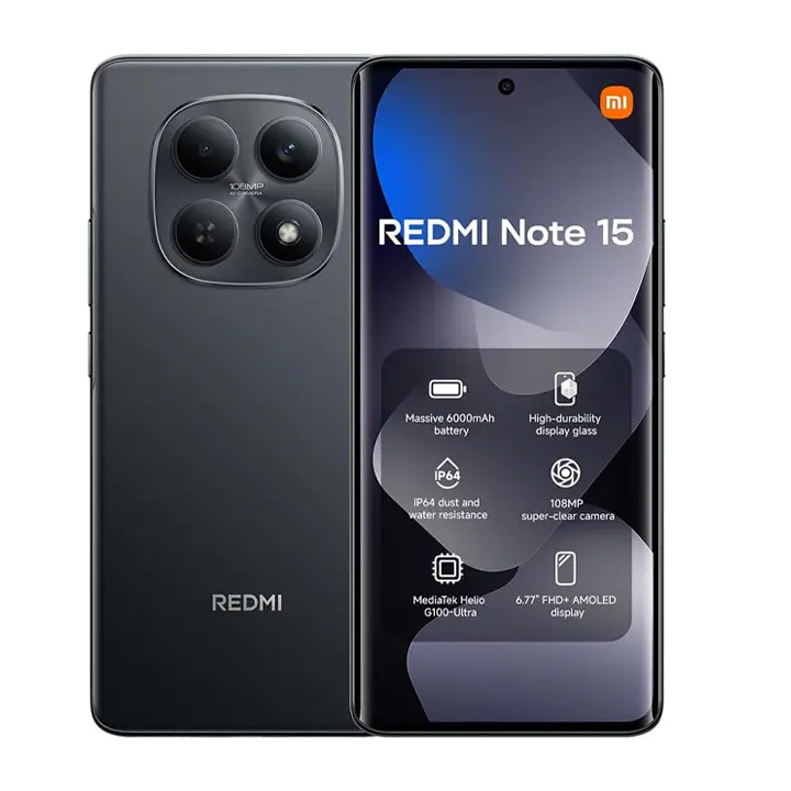 Xiaomi Redmi Note 15 Xiaomi Redmi Note 15 Smartphone 8+256GB,Black